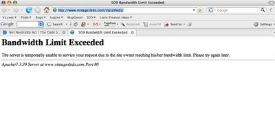 Bandwidth exceeded - go home!